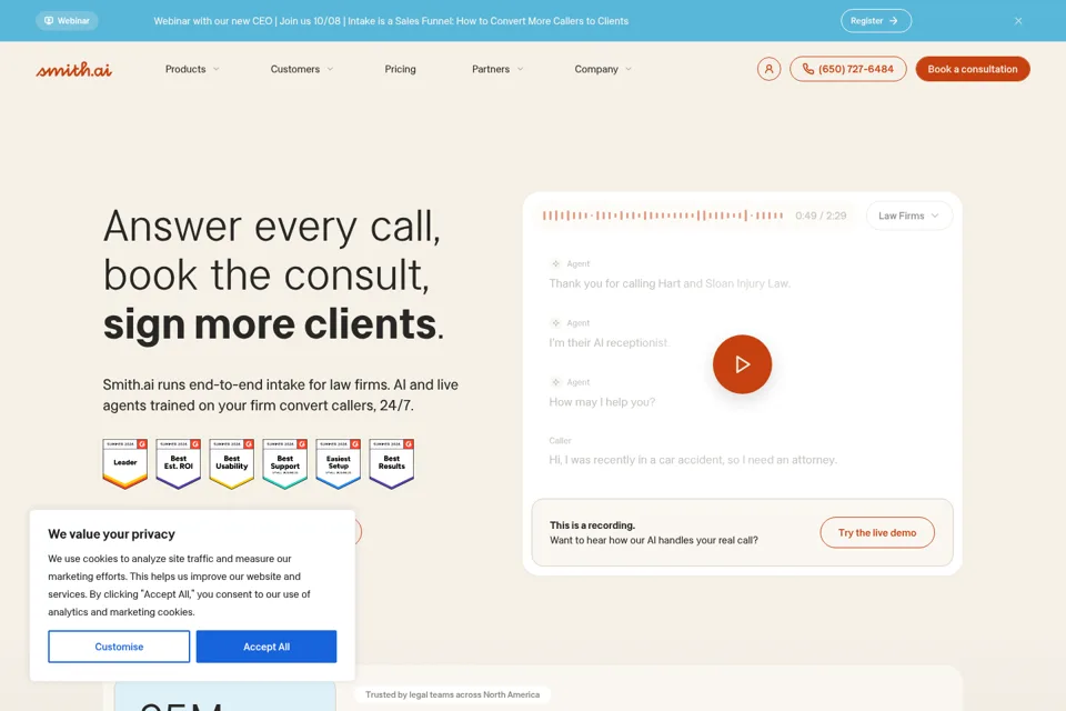 Landing page preview
