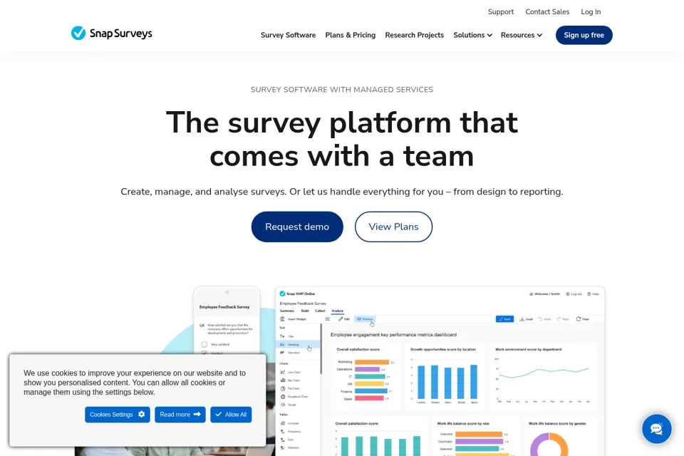 Aperçu de la landing page