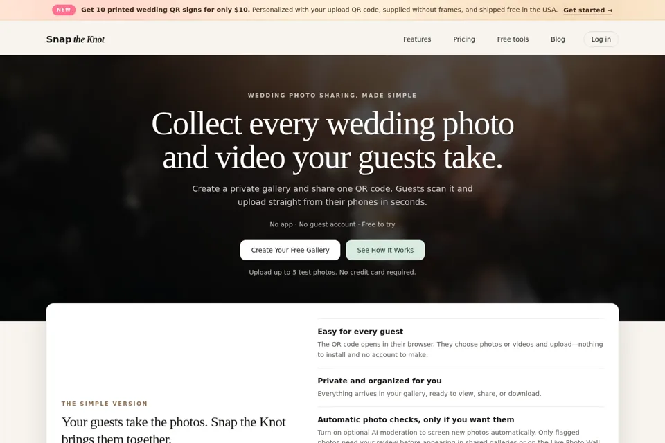 Landing page preview