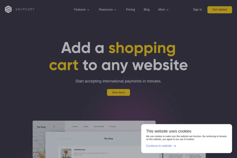 Landing page preview