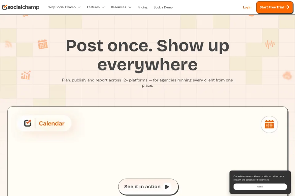 Aperçu de la landing page