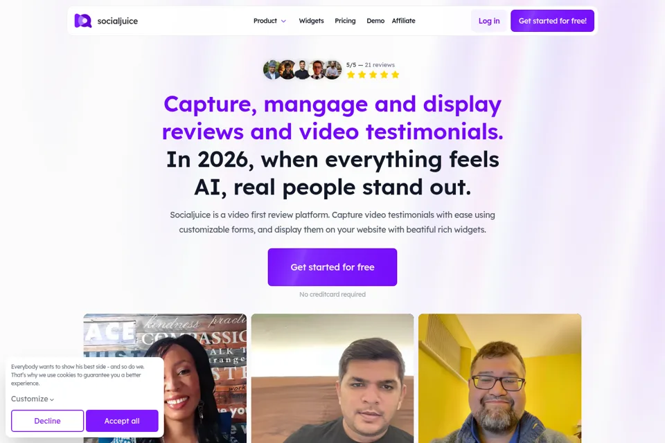 Landing page preview