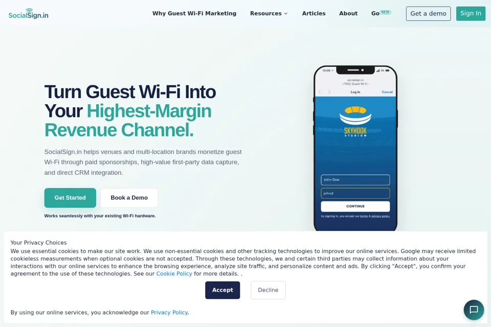 Landing page preview