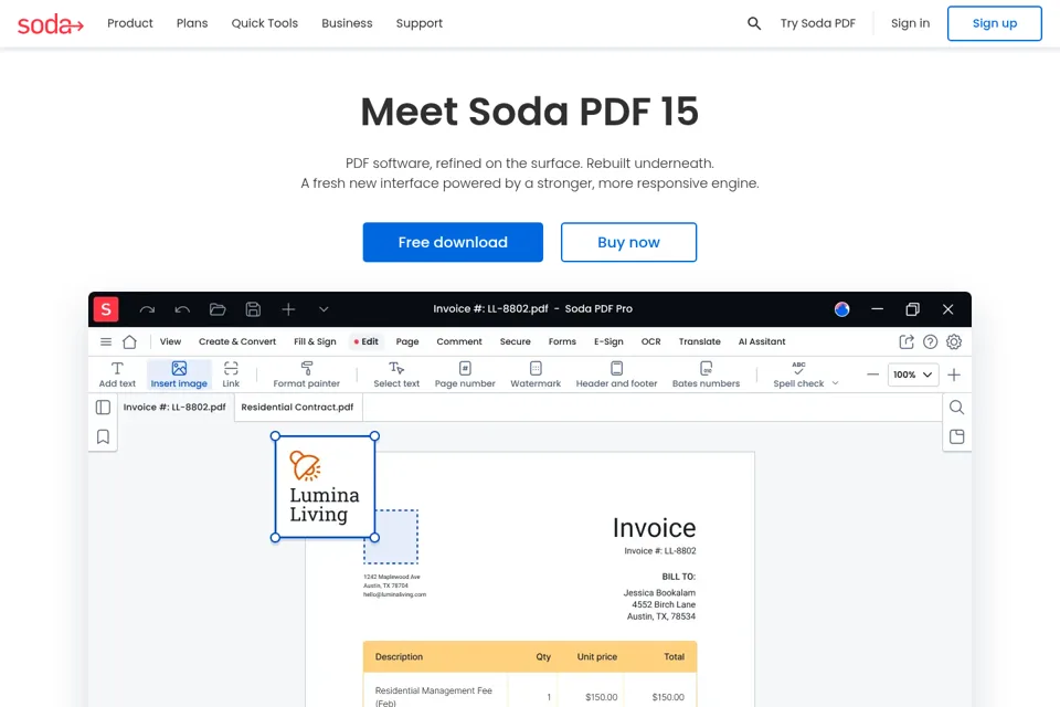 Landing page preview