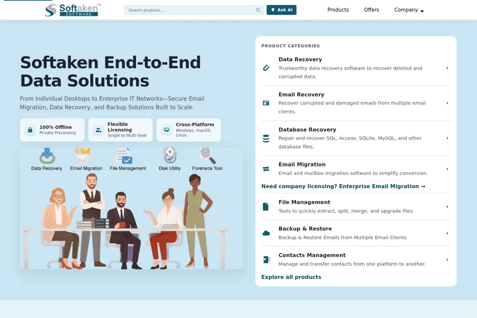 Aperçu de la landing page
