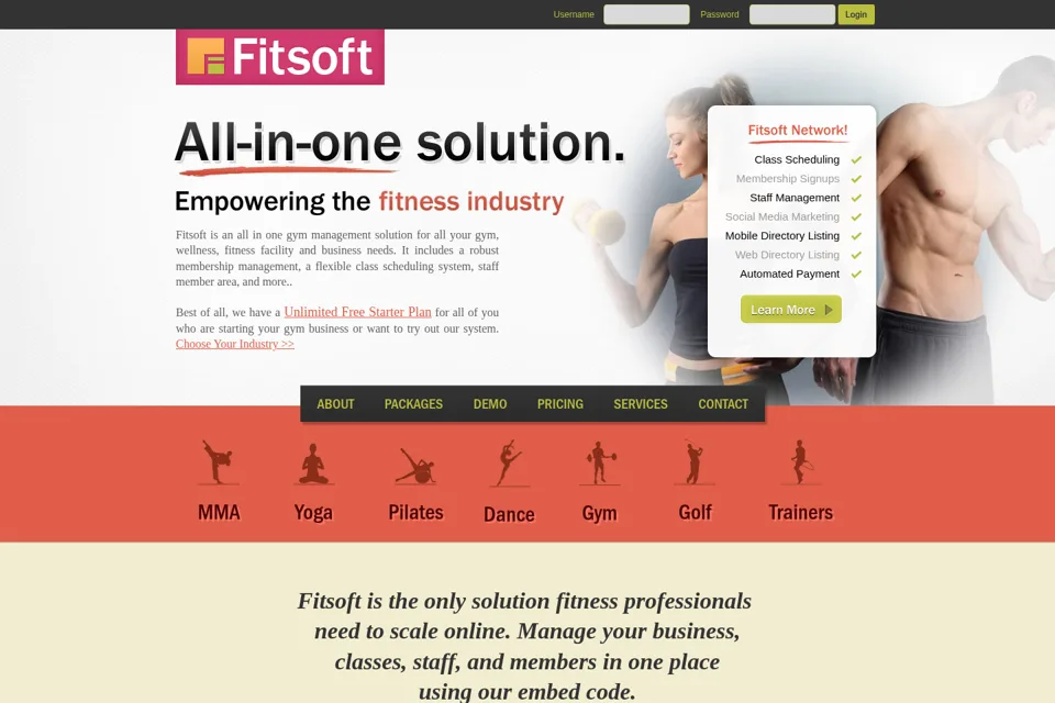 Aperçu de la landing page