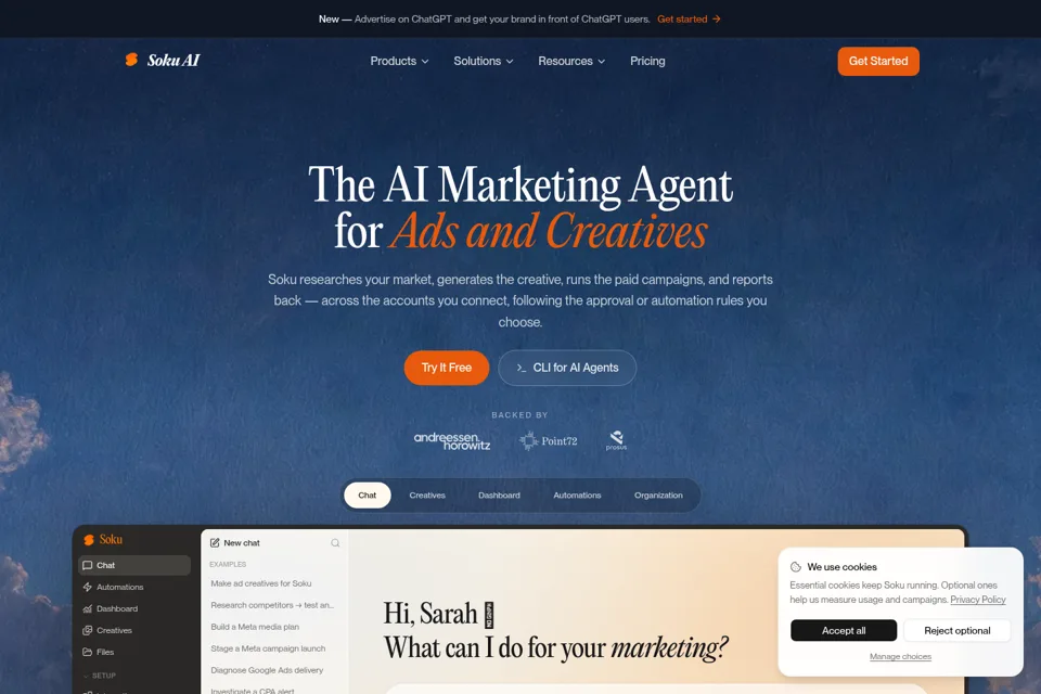 Landing page preview