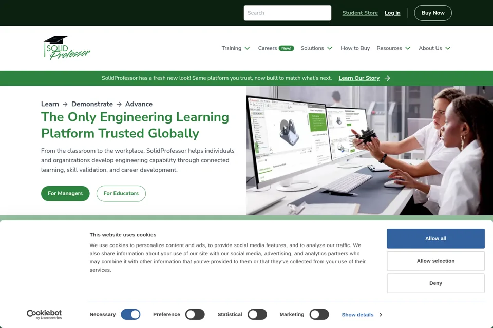 Aperçu de la landing page