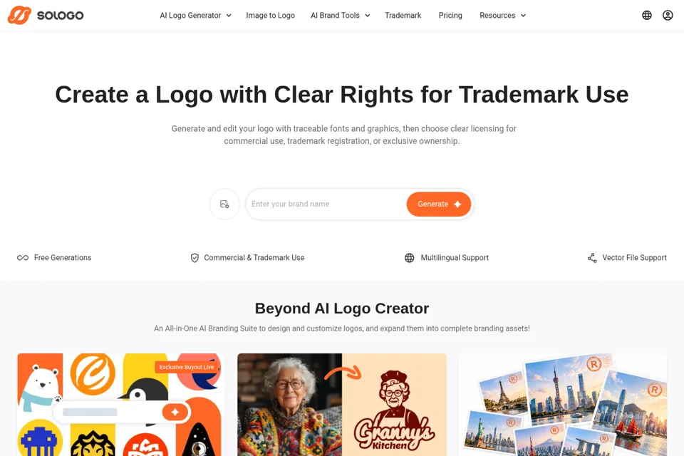 Aperçu de la landing page