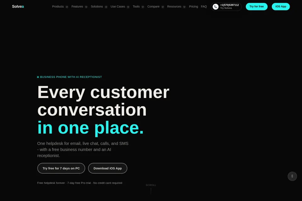 Aperçu de la landing page