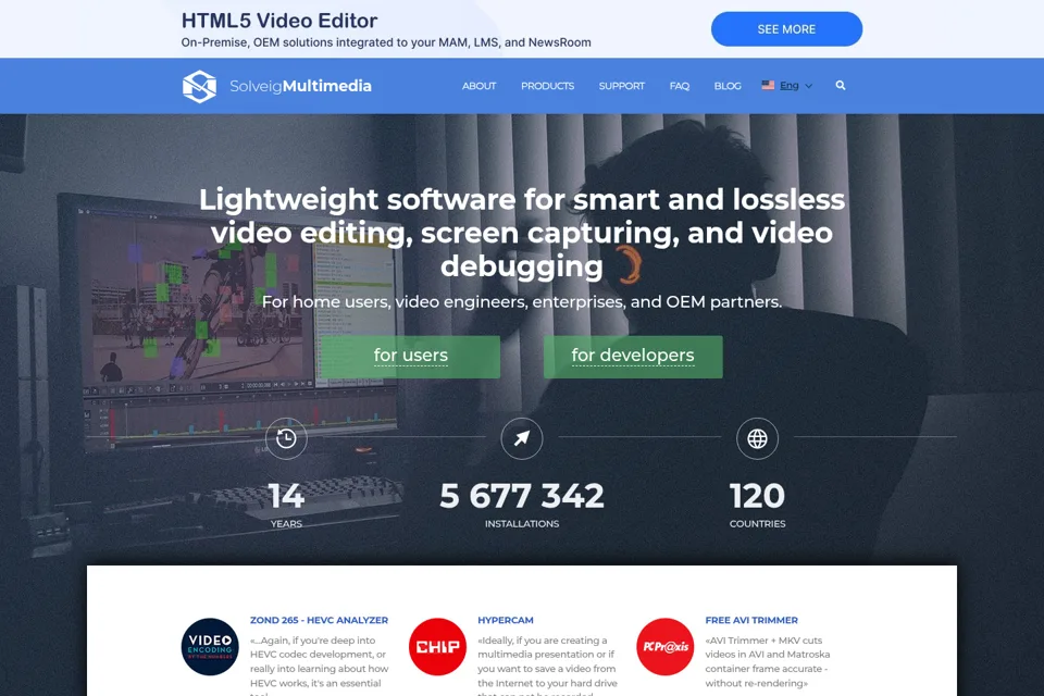 Aperçu de la landing page
