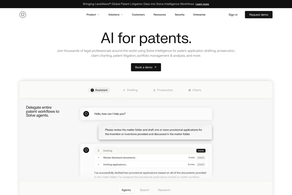 Aperçu de la landing page