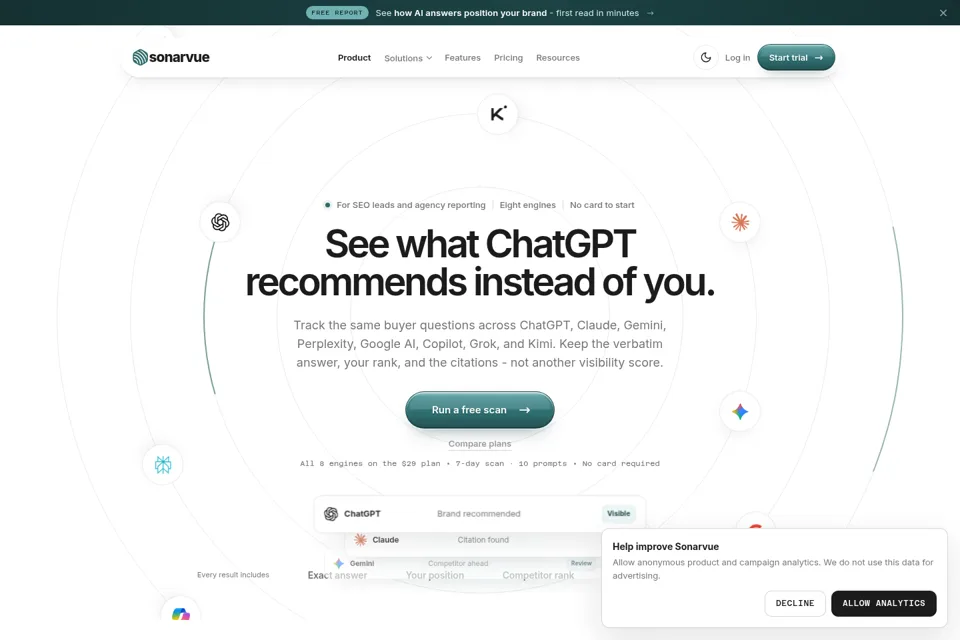 Landing page preview