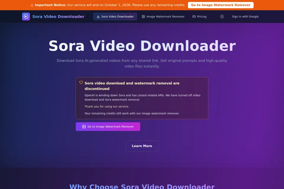 Aperçu de la landing page