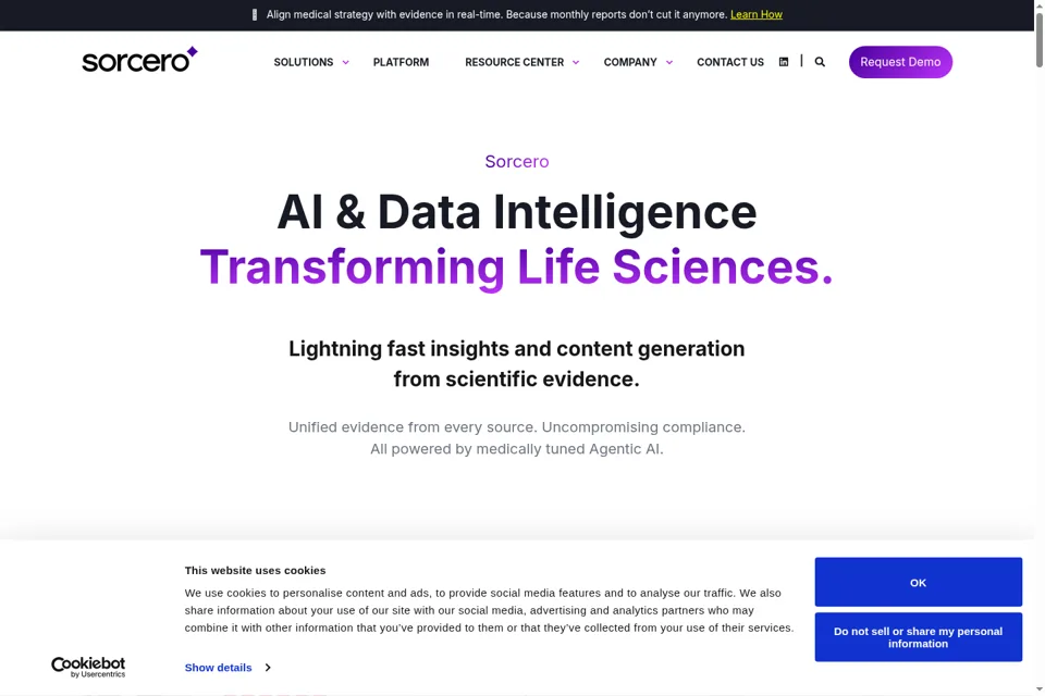 Aperçu de la landing page