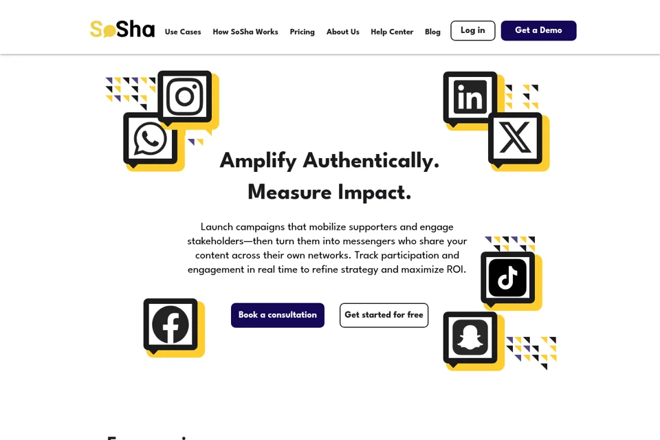 Aperçu de la landing page