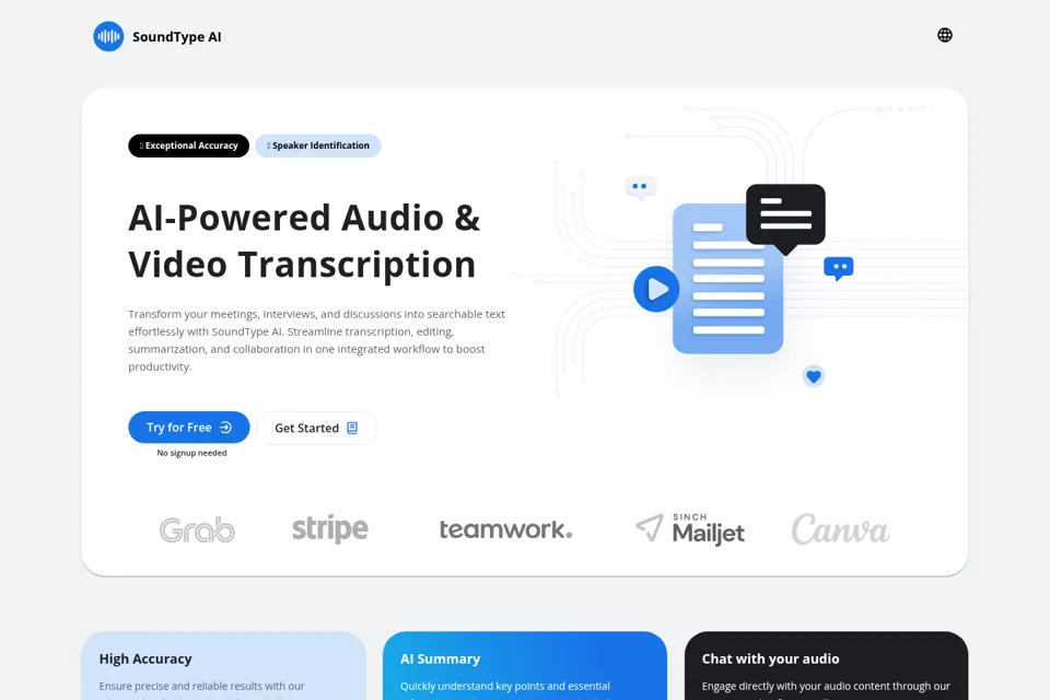 Aperçu de la landing page