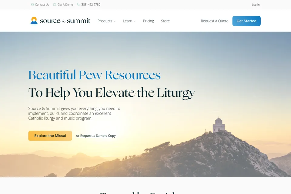 Aperçu de la landing page