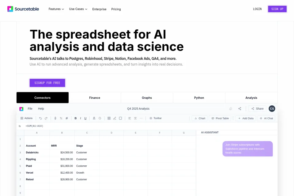 Aperçu de la landing page