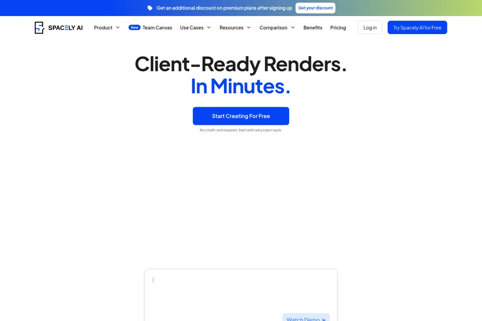 Aperçu de la landing page