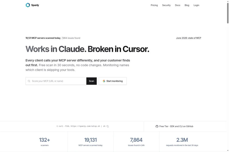 Aperçu de la landing page