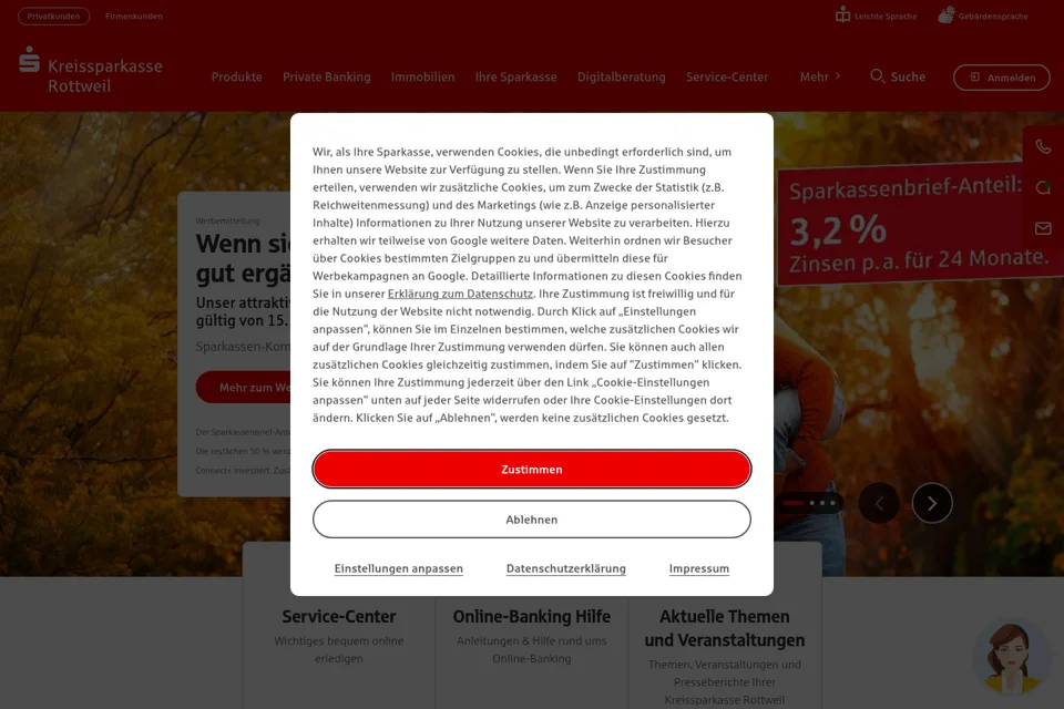 Aperçu de la landing page