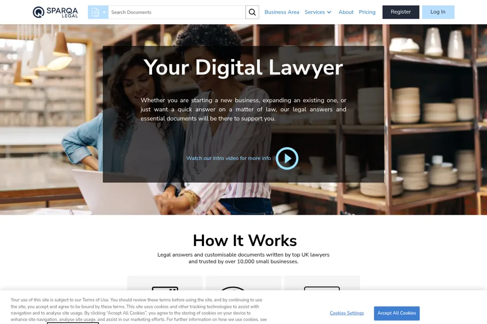 Aperçu de la landing page