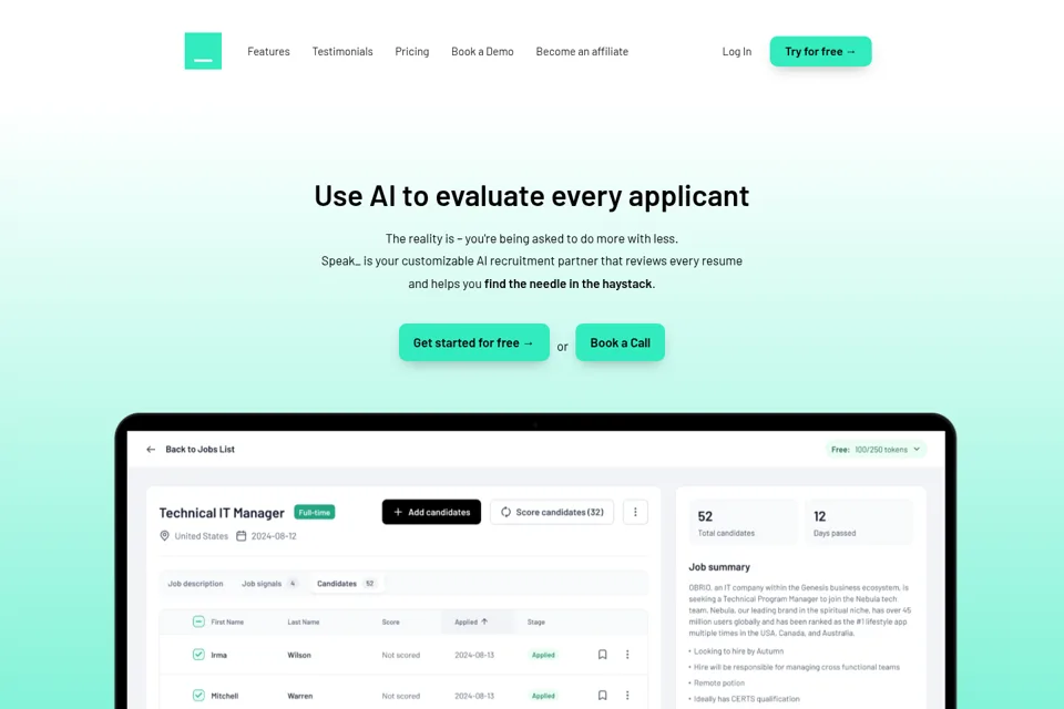 Landing page preview