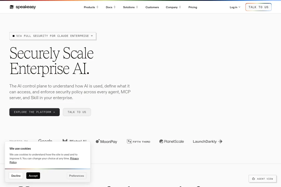 Aperçu de la landing page