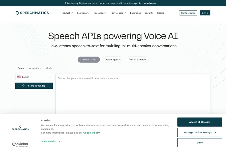Aperçu de la landing page