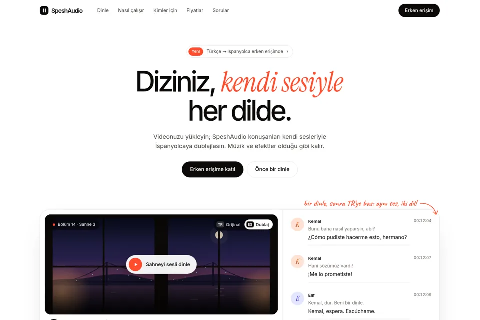 Aperçu de la landing page