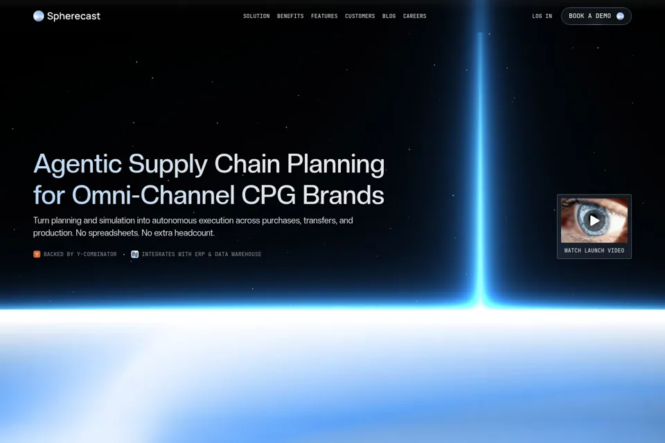 Aperçu de la landing page
