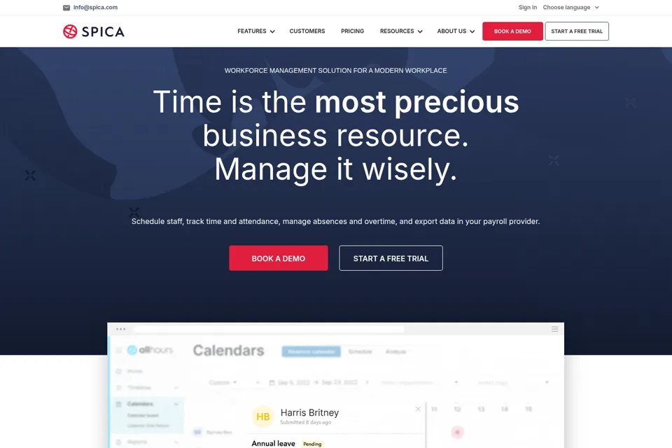 Landing page preview