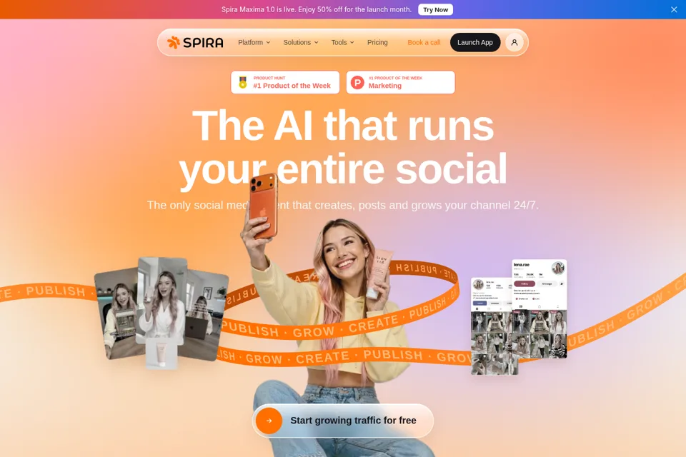 Aperçu de la landing page