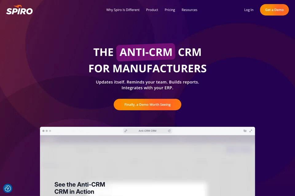 Aperçu de la landing page
