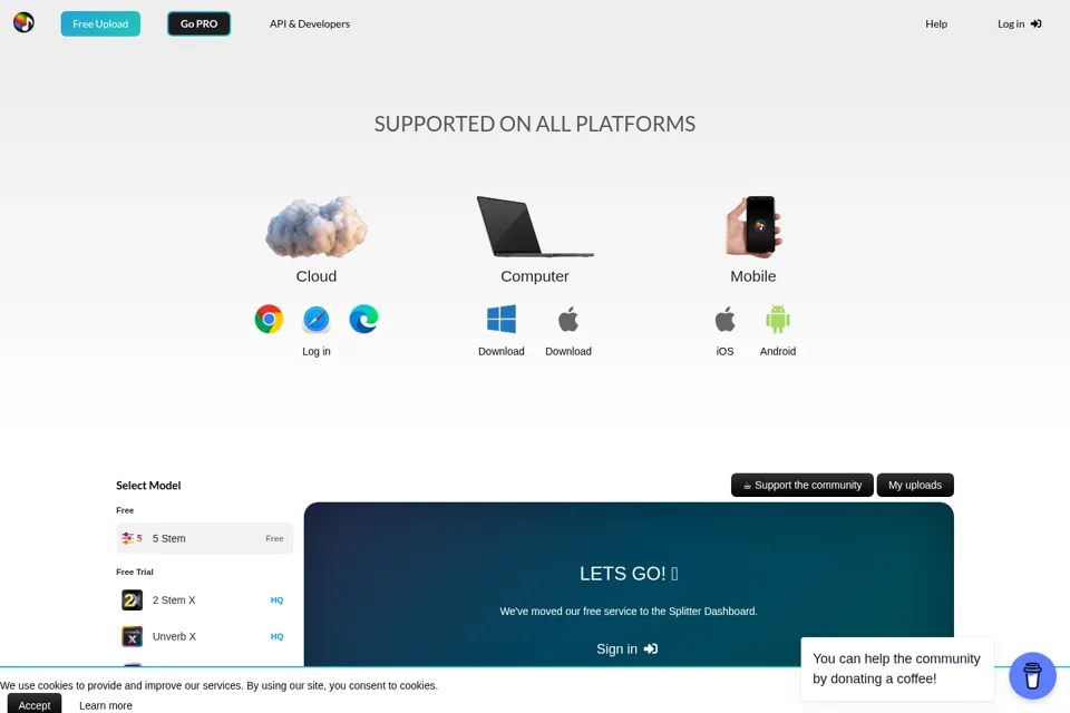 Aperçu de la landing page