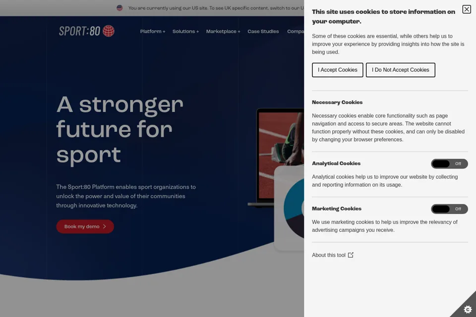 Aperçu de la landing page