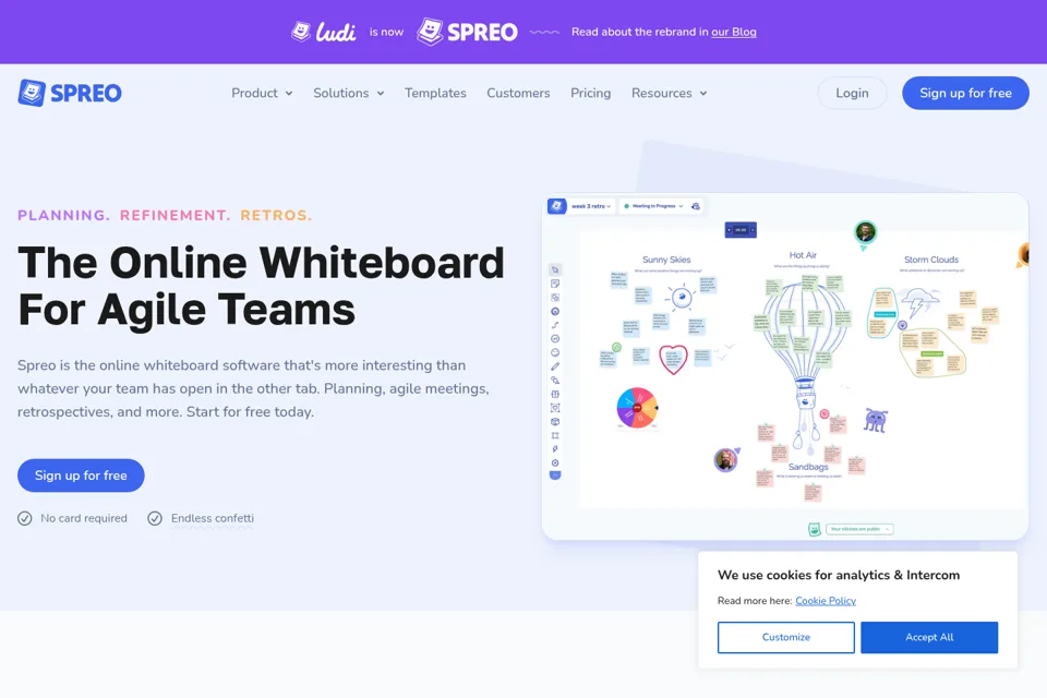 Aperçu de la landing page
