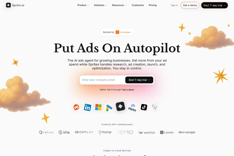 Aperçu de la landing page