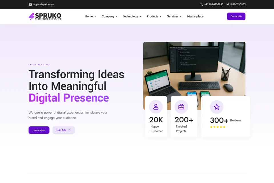 Landing page preview