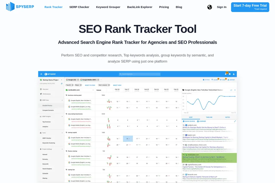 Aperçu de la landing page