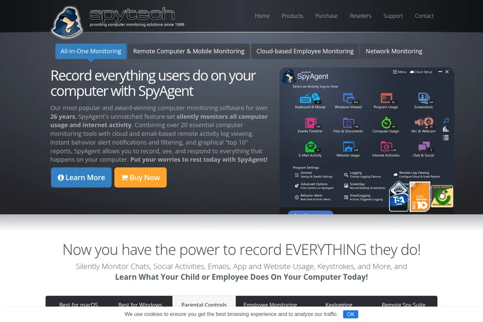 Aperçu de la landing page