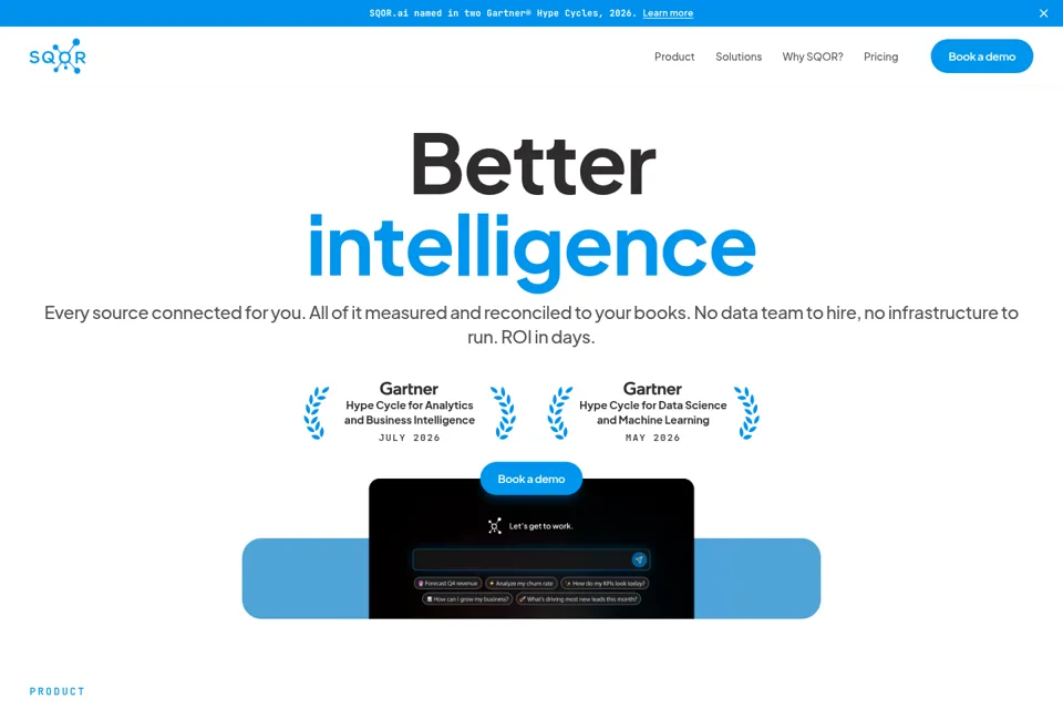 Aperçu de la landing page