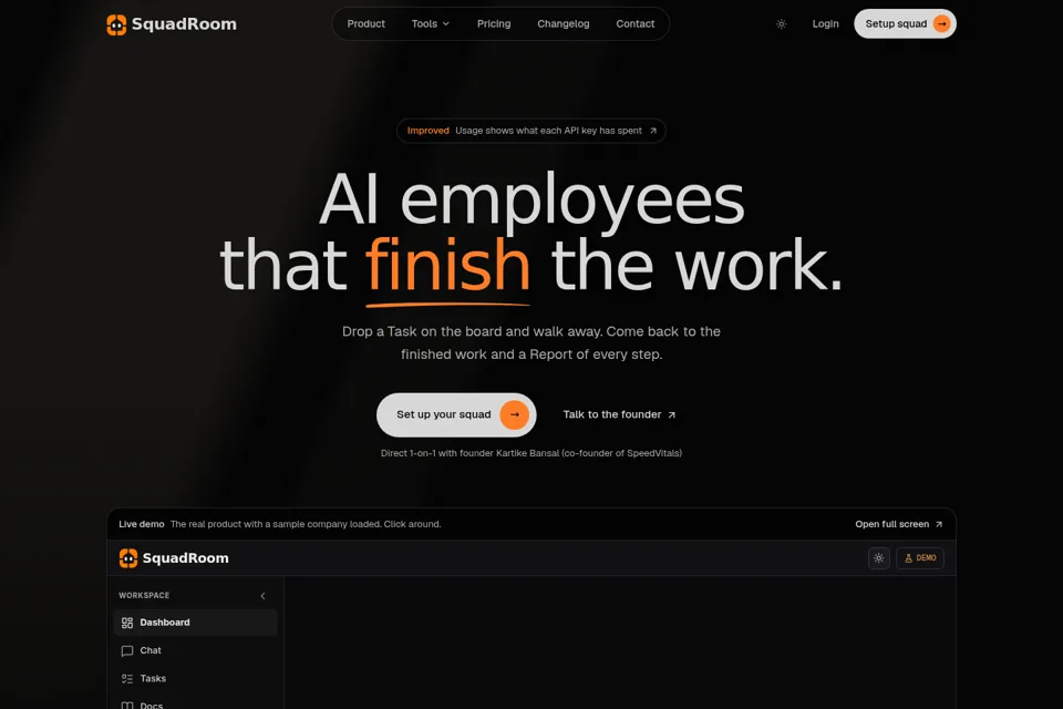 Landing page preview