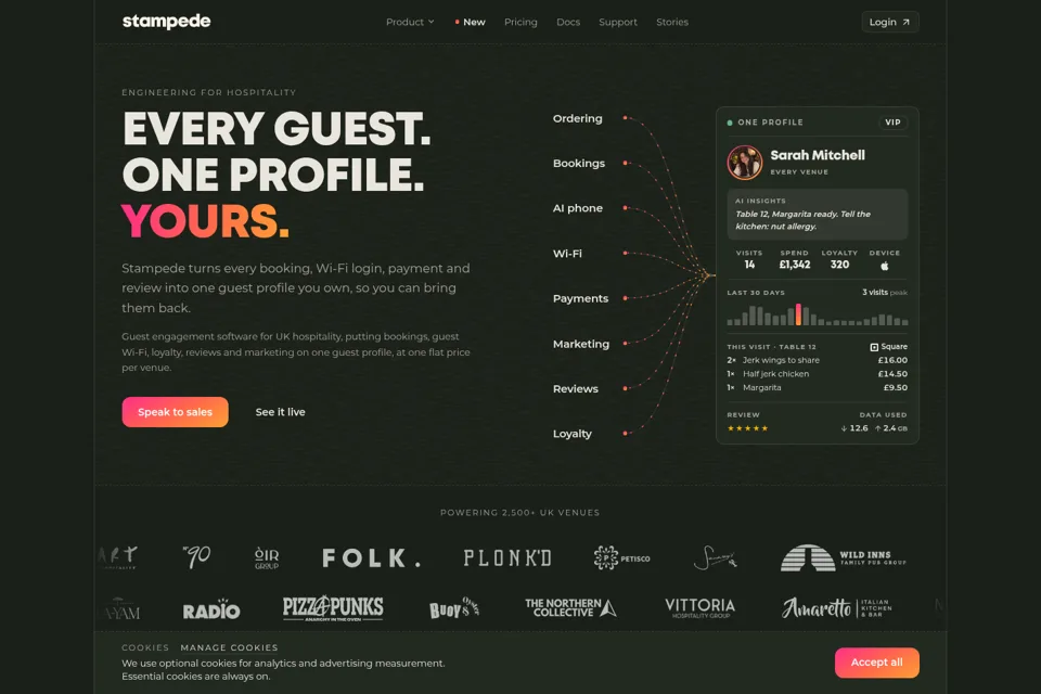 Aperçu de la landing page