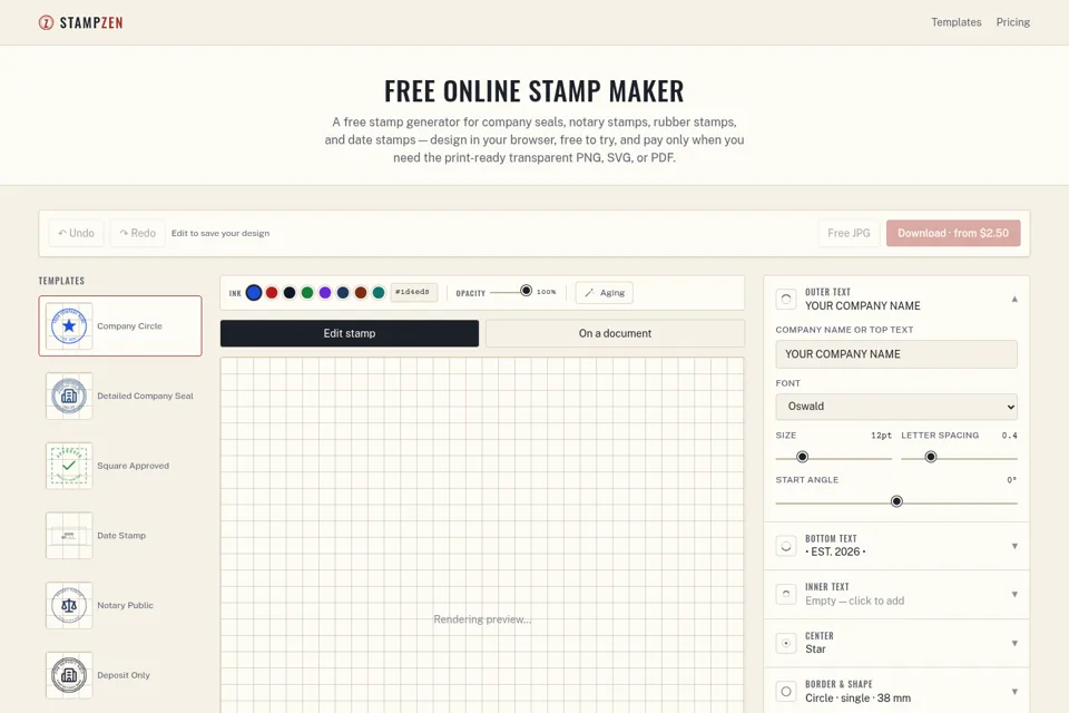 Landing page preview