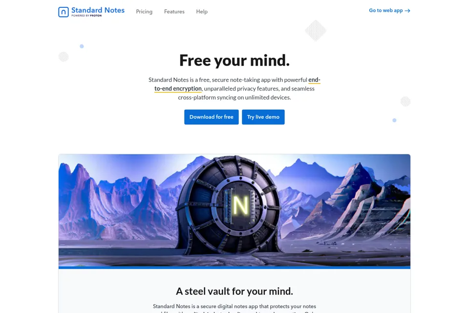 Aperçu de la landing page