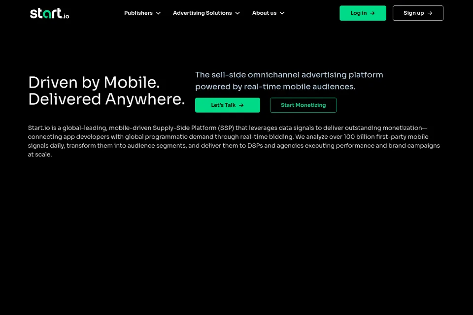 Aperçu de la landing page