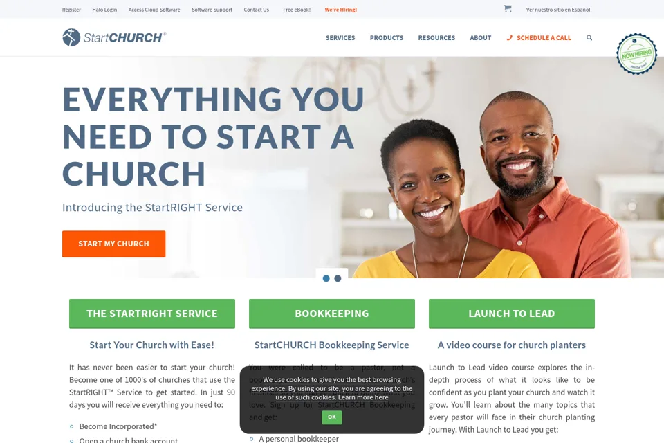 Aperçu de la landing page