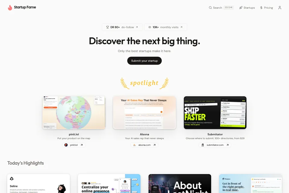 Landing page preview